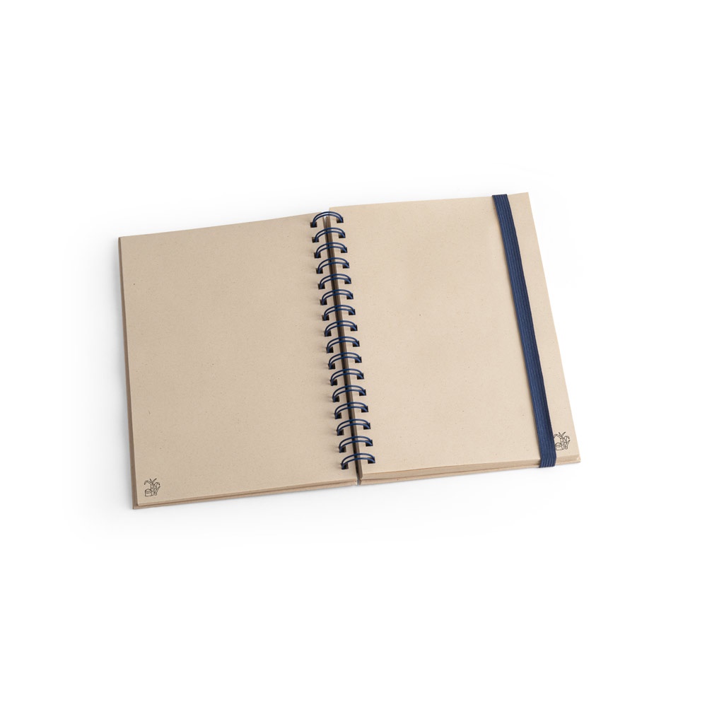 PROUST. Cahier A5 à spirales, couverture rigide, en papier de canne à sucre (80% canne à sucre) avec pages unies