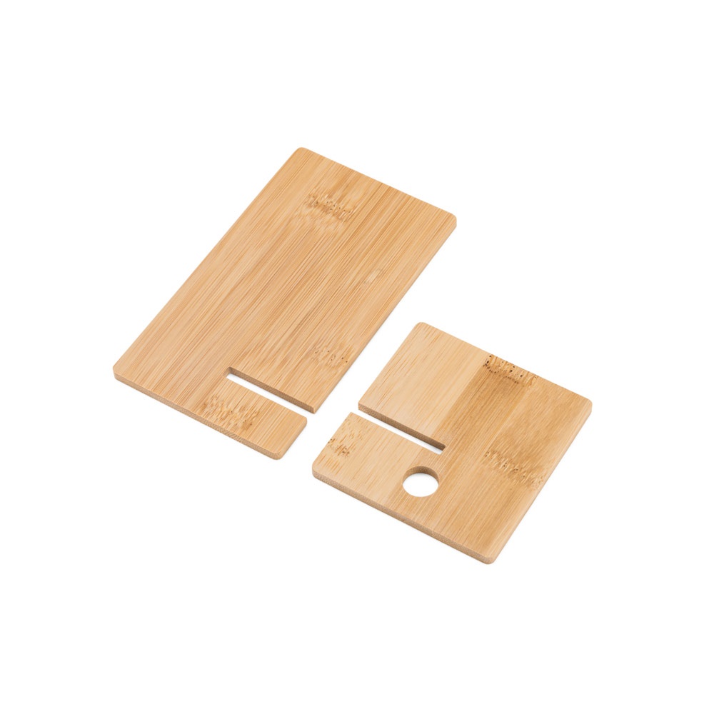 GALEN. Support de téléphone portable en bambou, détachable en deux parties