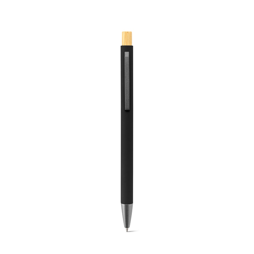 SCLIAR. Ensemble composé d'un stylo à bille, d'un bloc-notes et d'une bouteille, fabriqués à partir de PET recyclé, d'aluminium recyclé et de bambou