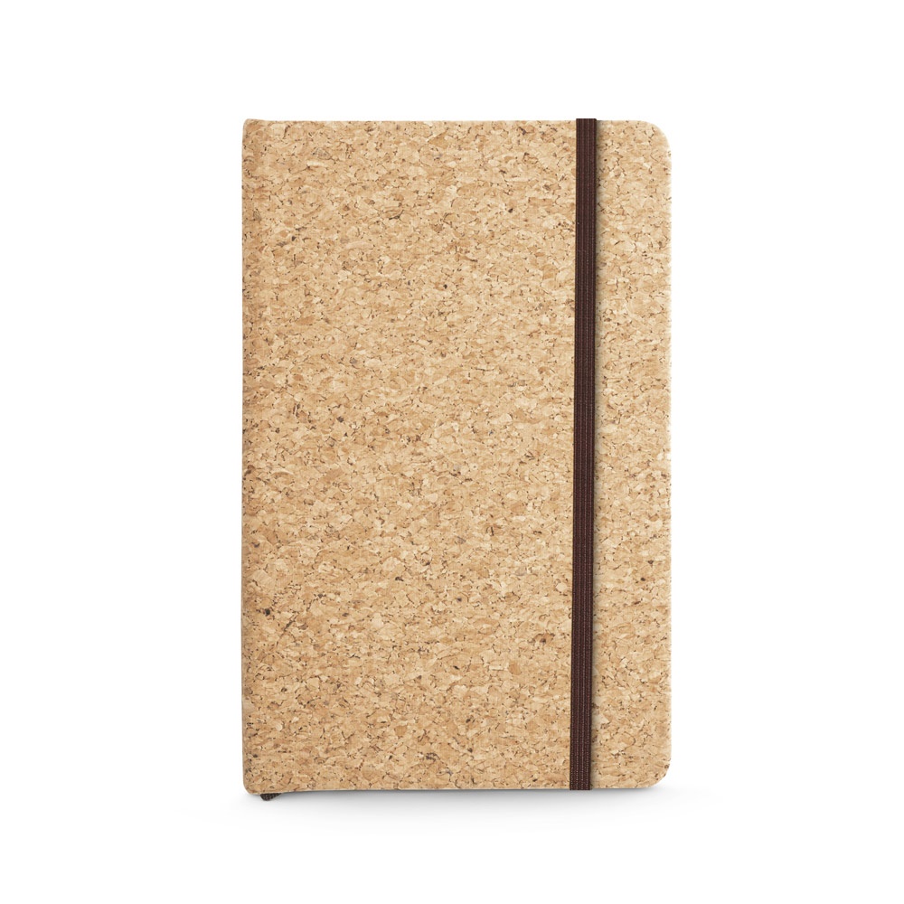 HAWKINS. Carnet de poche en liège avec pages unies, en matériau certifié FSC™ et autres matériaux contrôlés