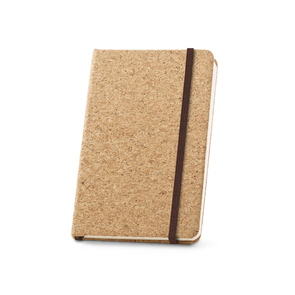 HAWKINS. Carnet de poche en liège avec pages unies, en matériau certifié FSC™ et autres matériaux contrôlés