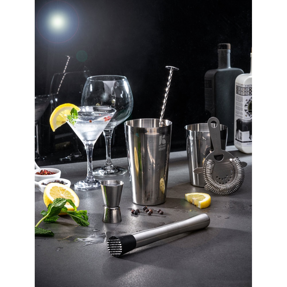BRAMBLE. Service à cocktail 6 pièces en acier inoxydable