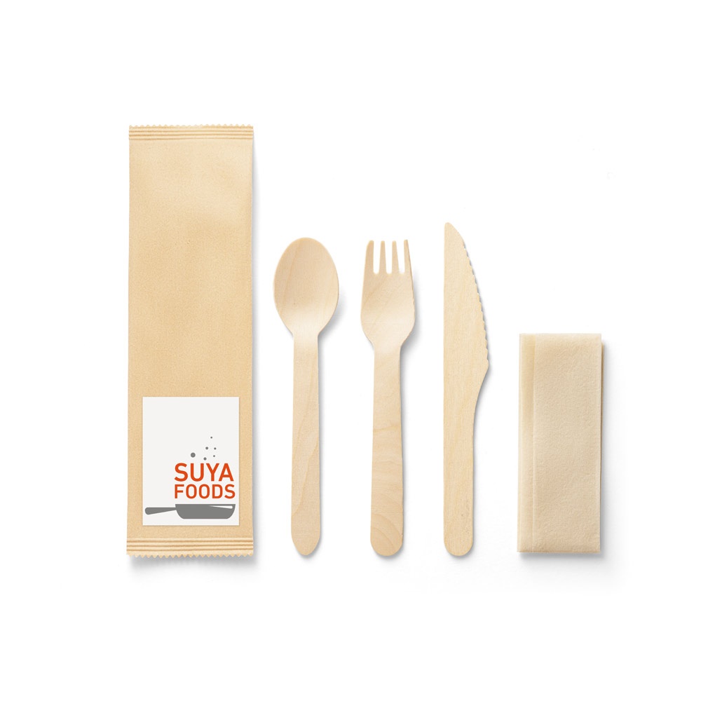 SUYA. Ensemble de couverts en bois