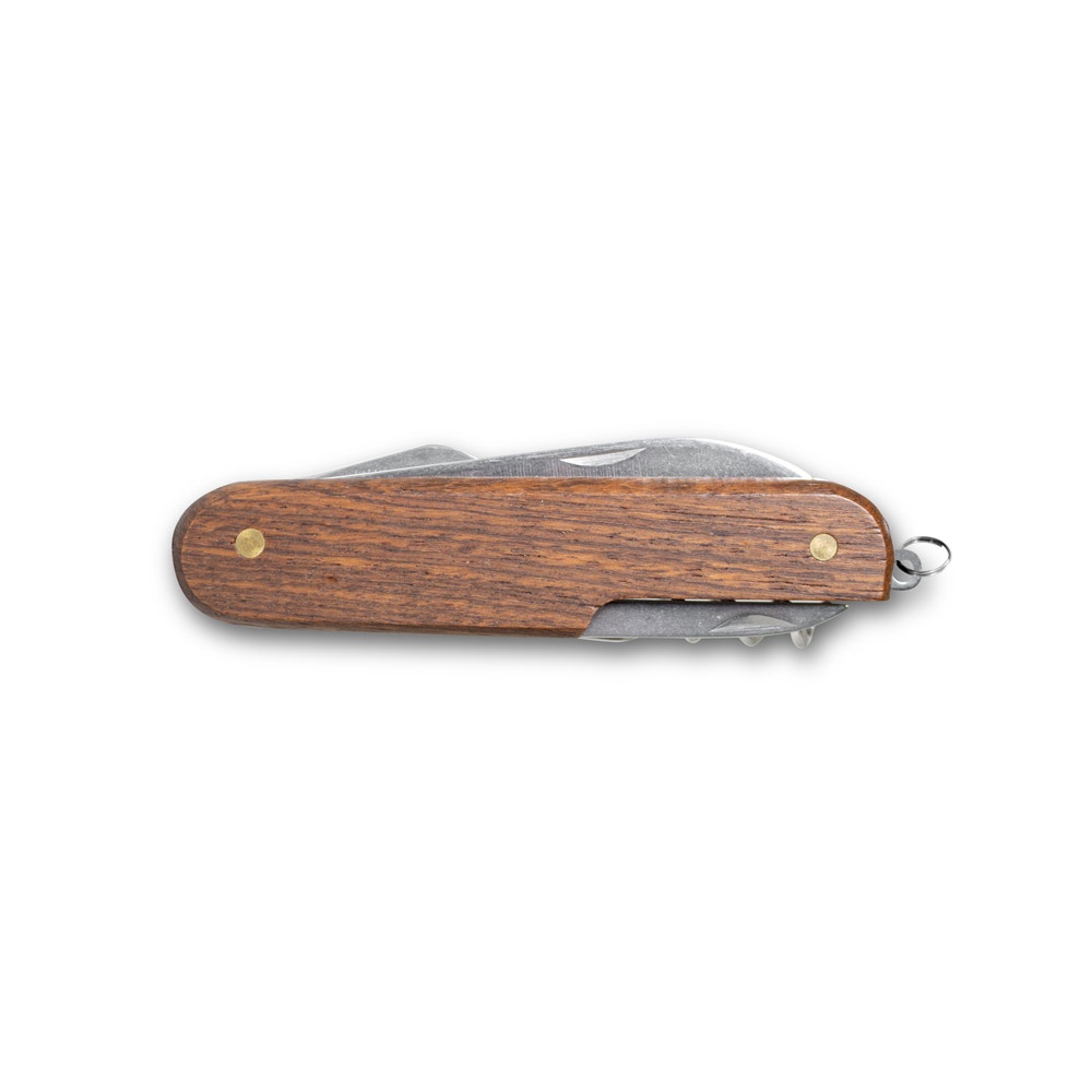 BELPIANO. Couteau de poche multifonction en acier inoxydable et bois