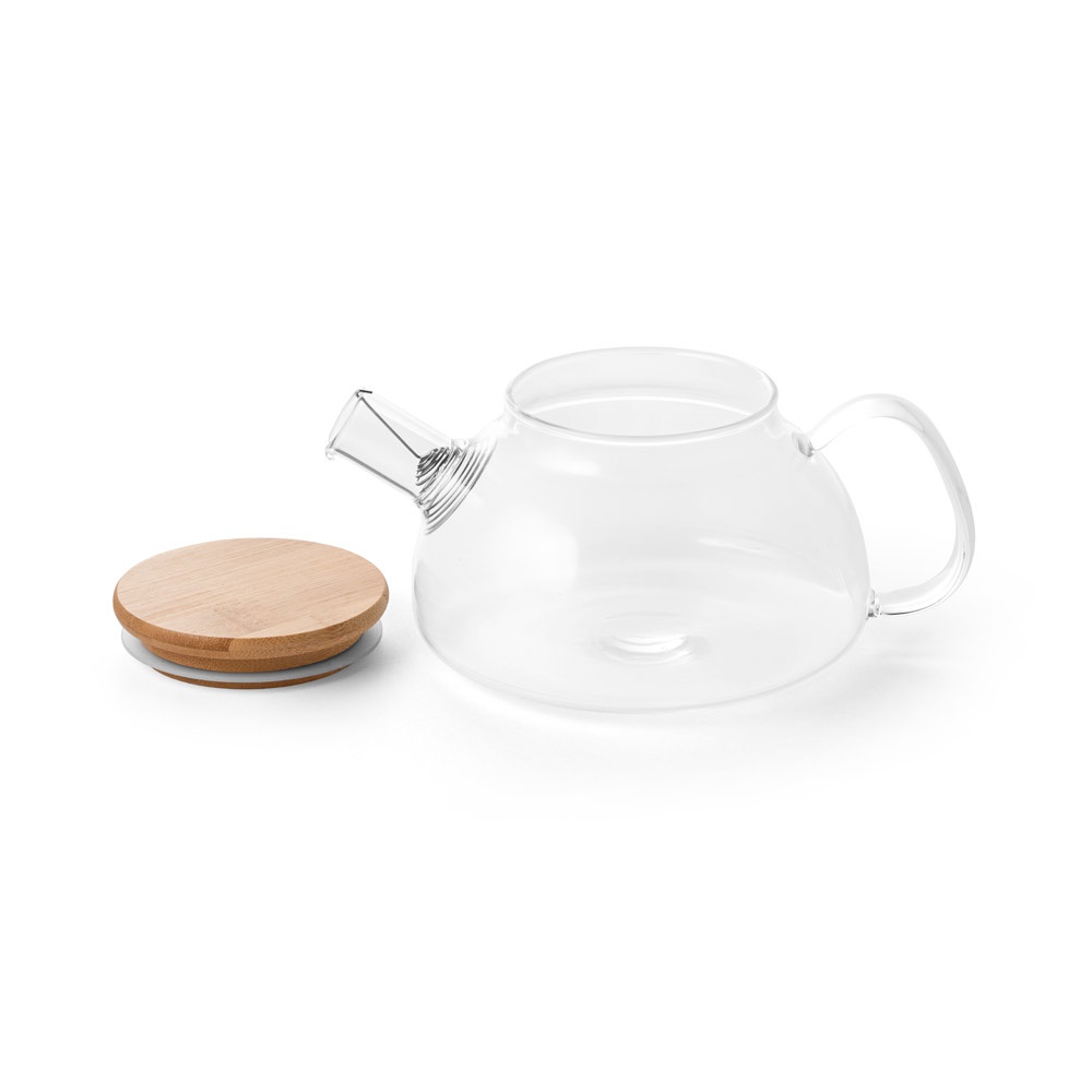 SNEAD. Théière en verre borosilicate 750mL avec couvercle en bambou