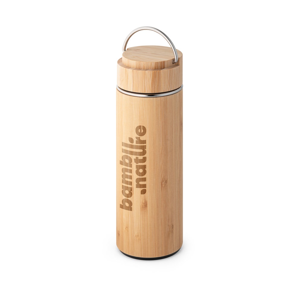 SOW. Thermos 440mL en bambou et acier inox