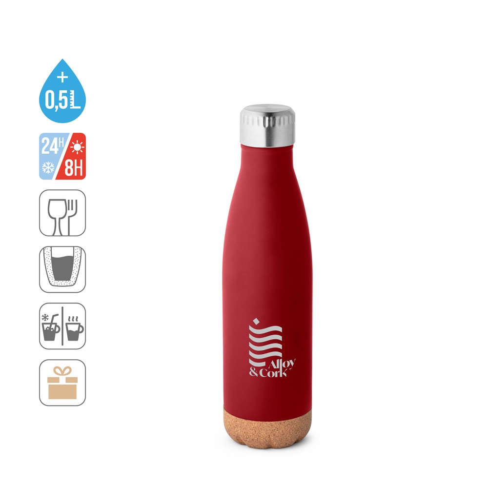 Vue 13 de SOLBERG. Thermos 560mL en acier inox avec base en liège