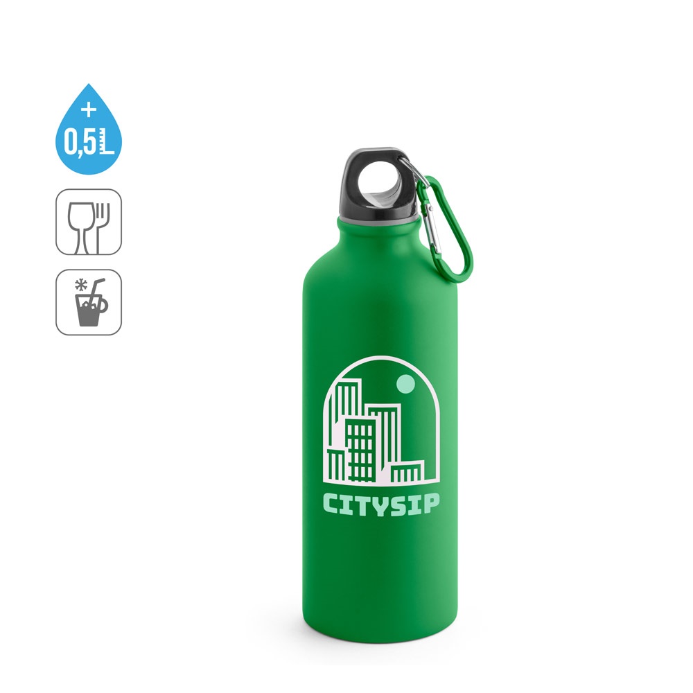 COLLINA. Hliníková fľaša s karabínou 540 ml