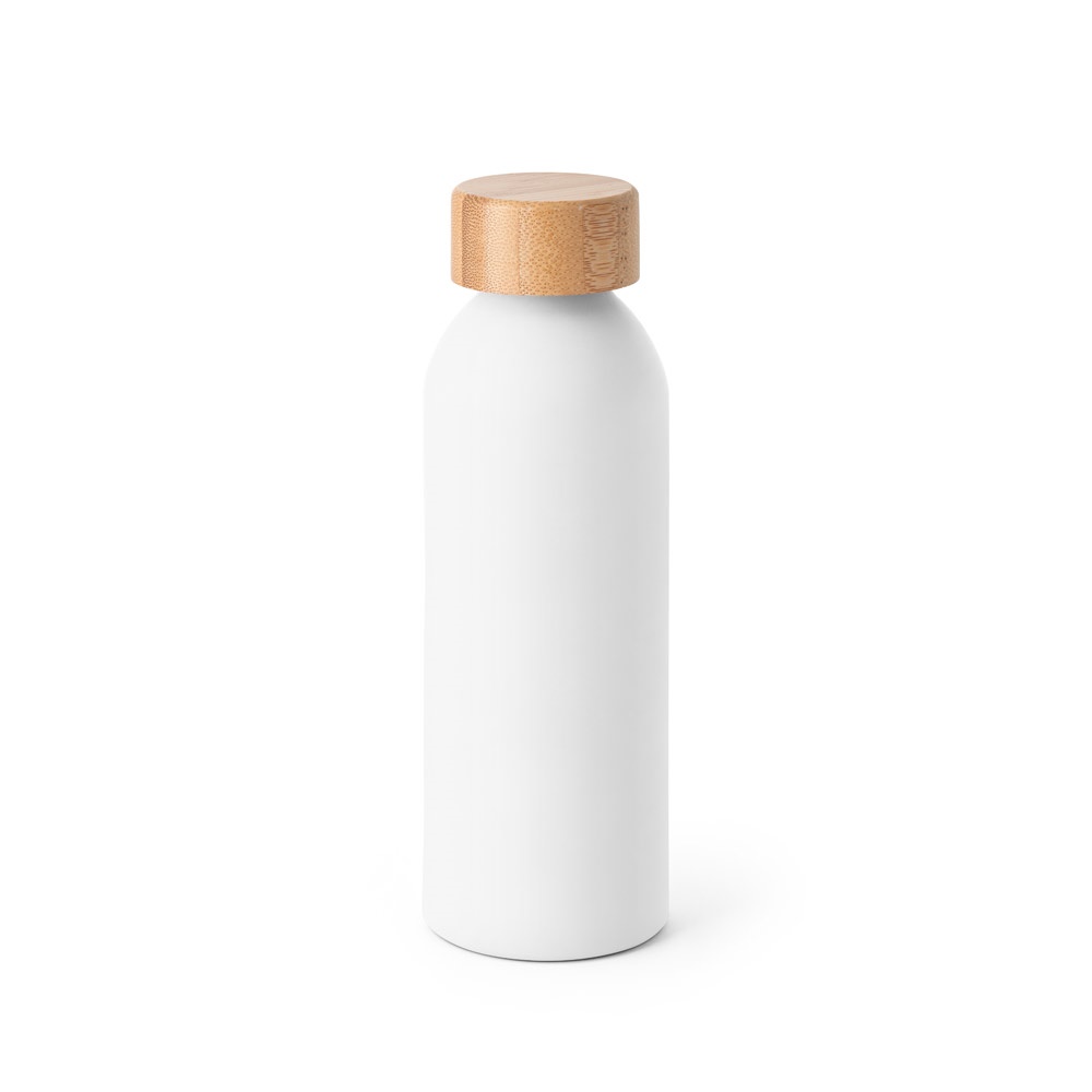 QUETA. Garrafa em alumínio com tampa em bambu 550 mL
