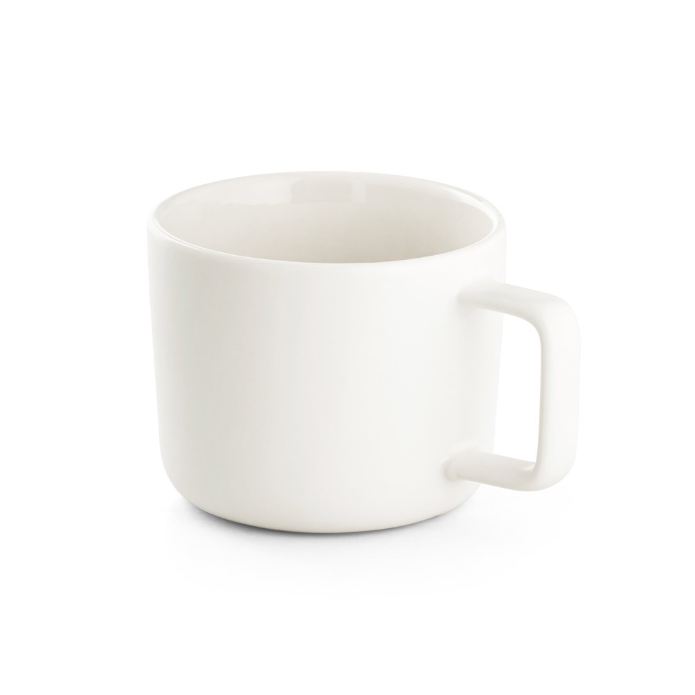 FANGIO. Tasse en céramique 220 mL avec couvercle et base en bambou