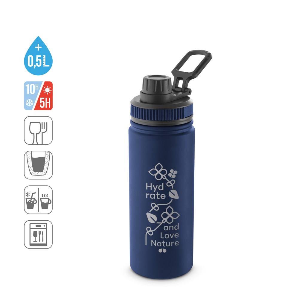 Vue 9 de FEDERER. Bouteille en acier inoxydable recyclé à 90% (570 mL)