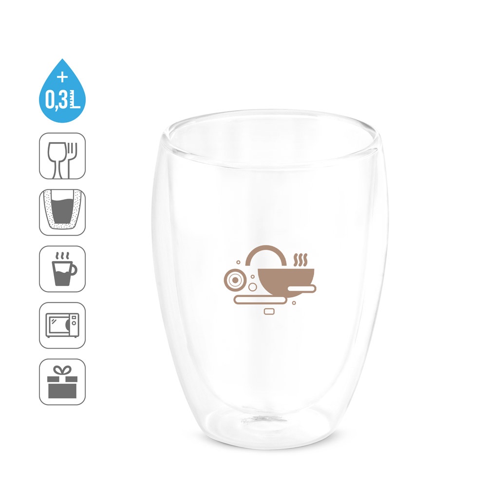 MACHIATO CUP. Pohár z borosilikátového skla 350 ml