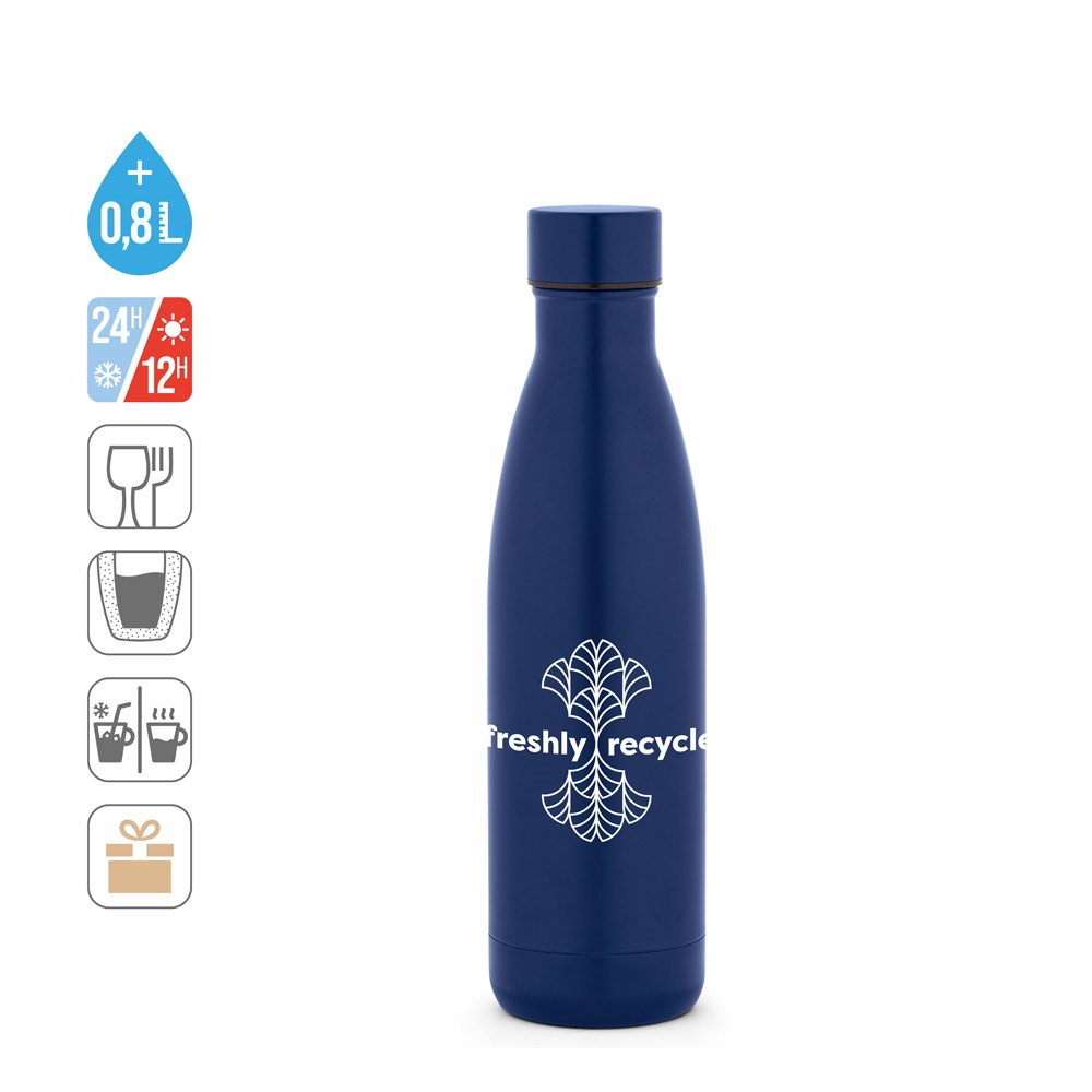 RE-BUFFON L. Termoska z 90% recyklovanej nehrdzavejúcej ocele 810 ml