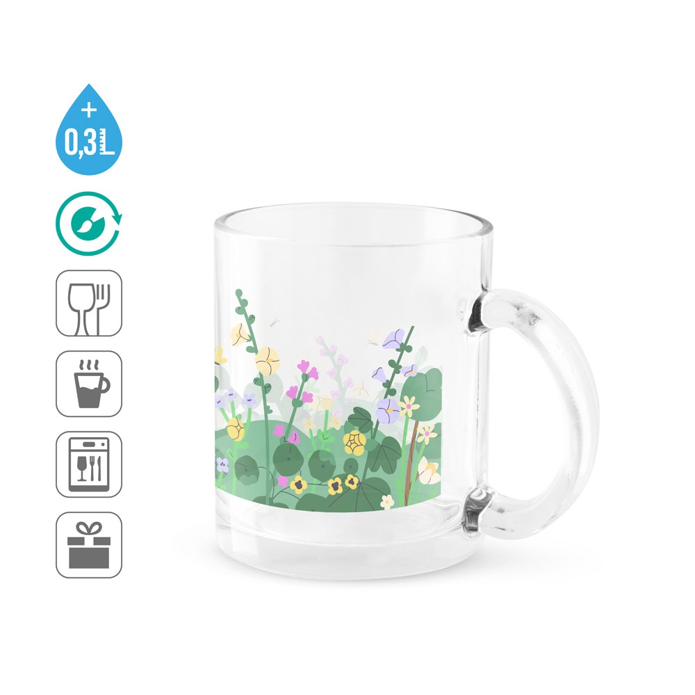CARMO. Sklenený hrnček na sublimáciu 350 ml