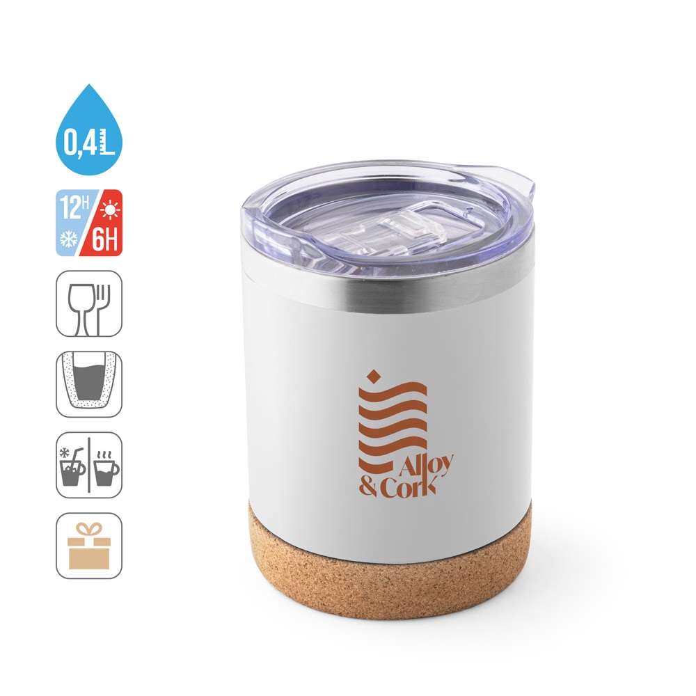 SOLBERG TUMBLER. Cestovný hrnček z nehrdzavejúcej ocele 400 ml