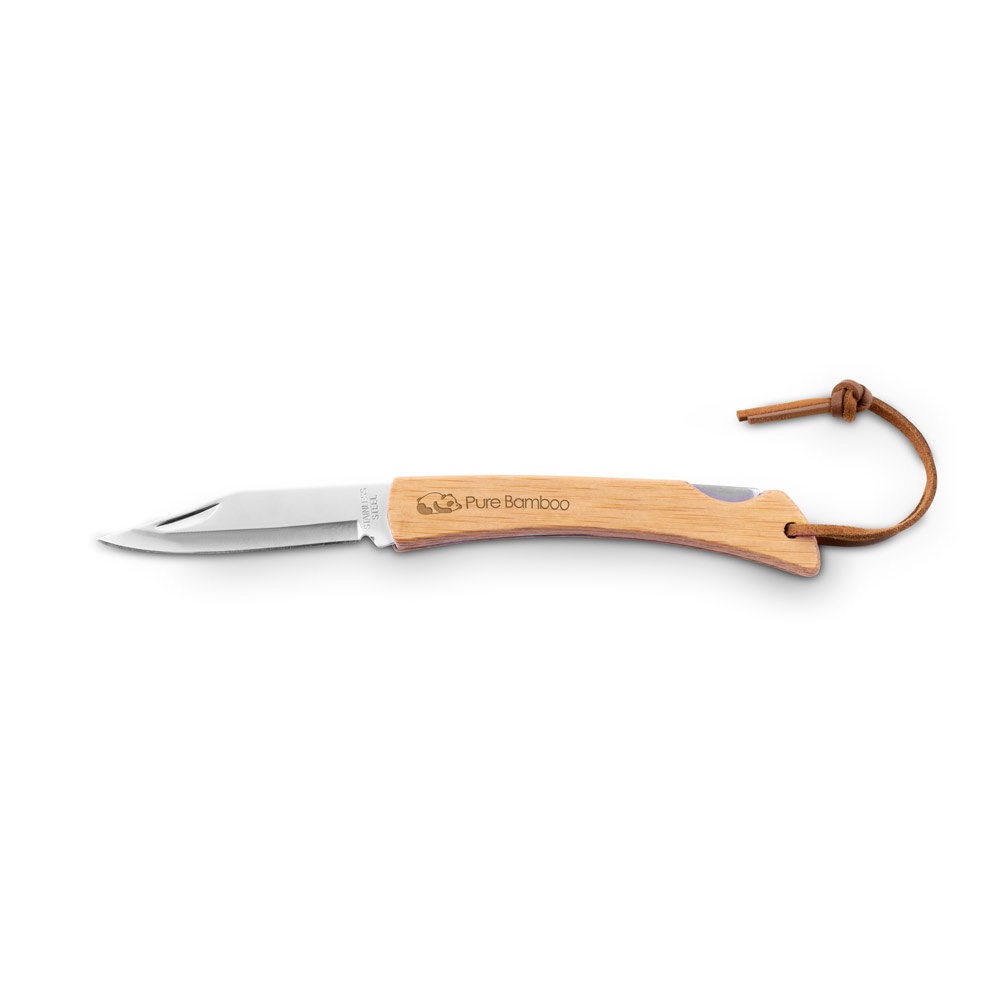 RANGER. Rasoir avec lame en acier inoxydable et manche en bambou