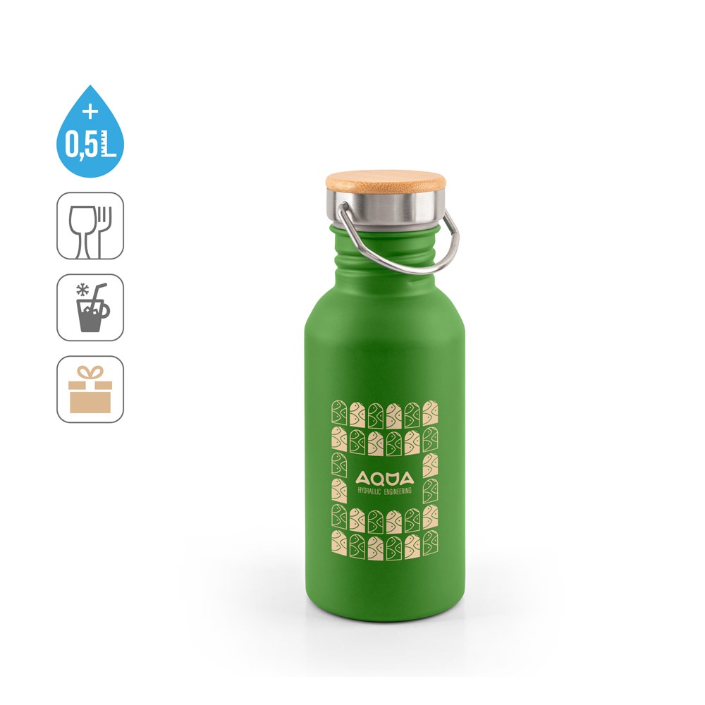 EWING. Nerezová fľaša s jednoduchou stenou (90 % recyklovaná)