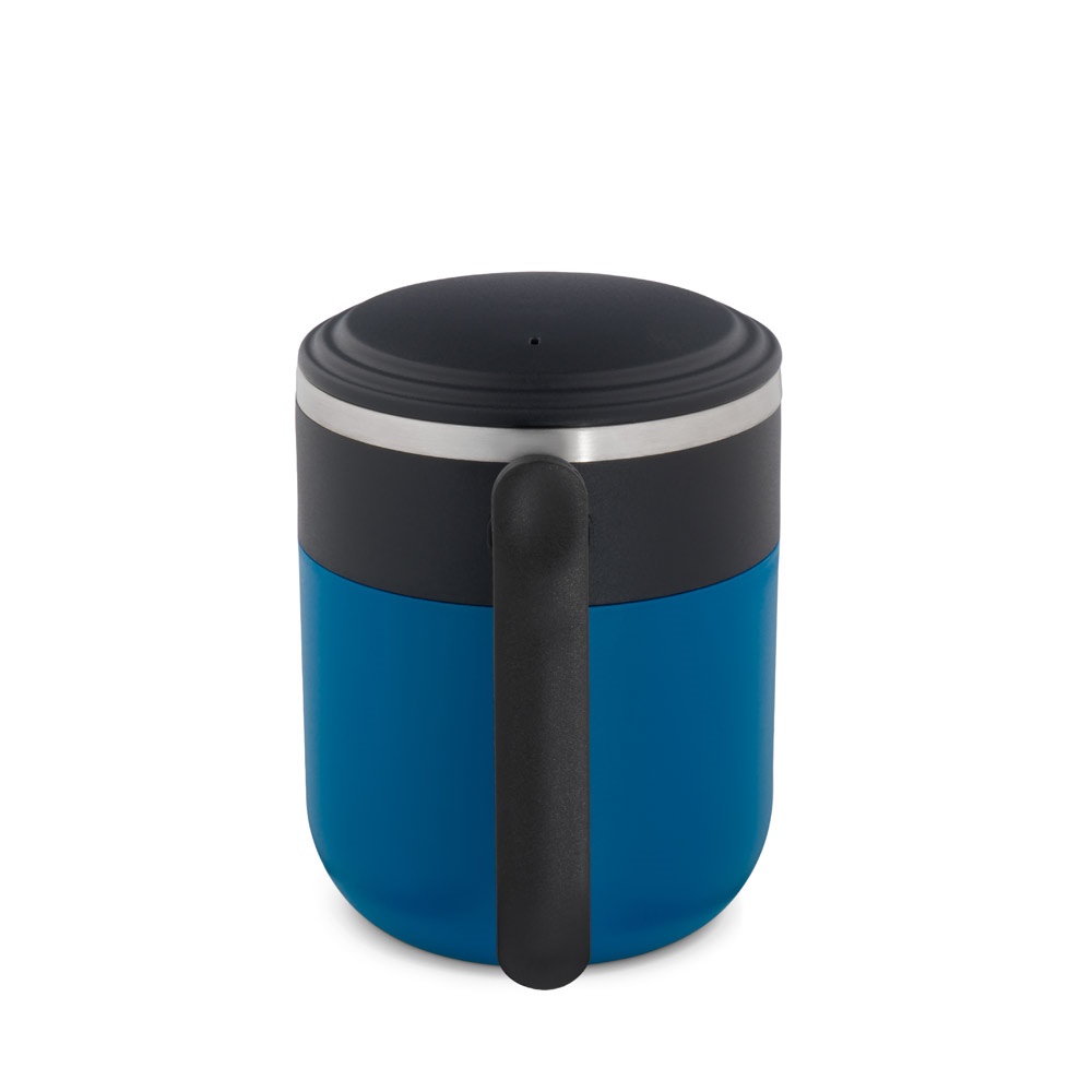 MALDINI. Mug de voyage avec paroi intérieure en acier inoxydable et finition mate, 400 ml