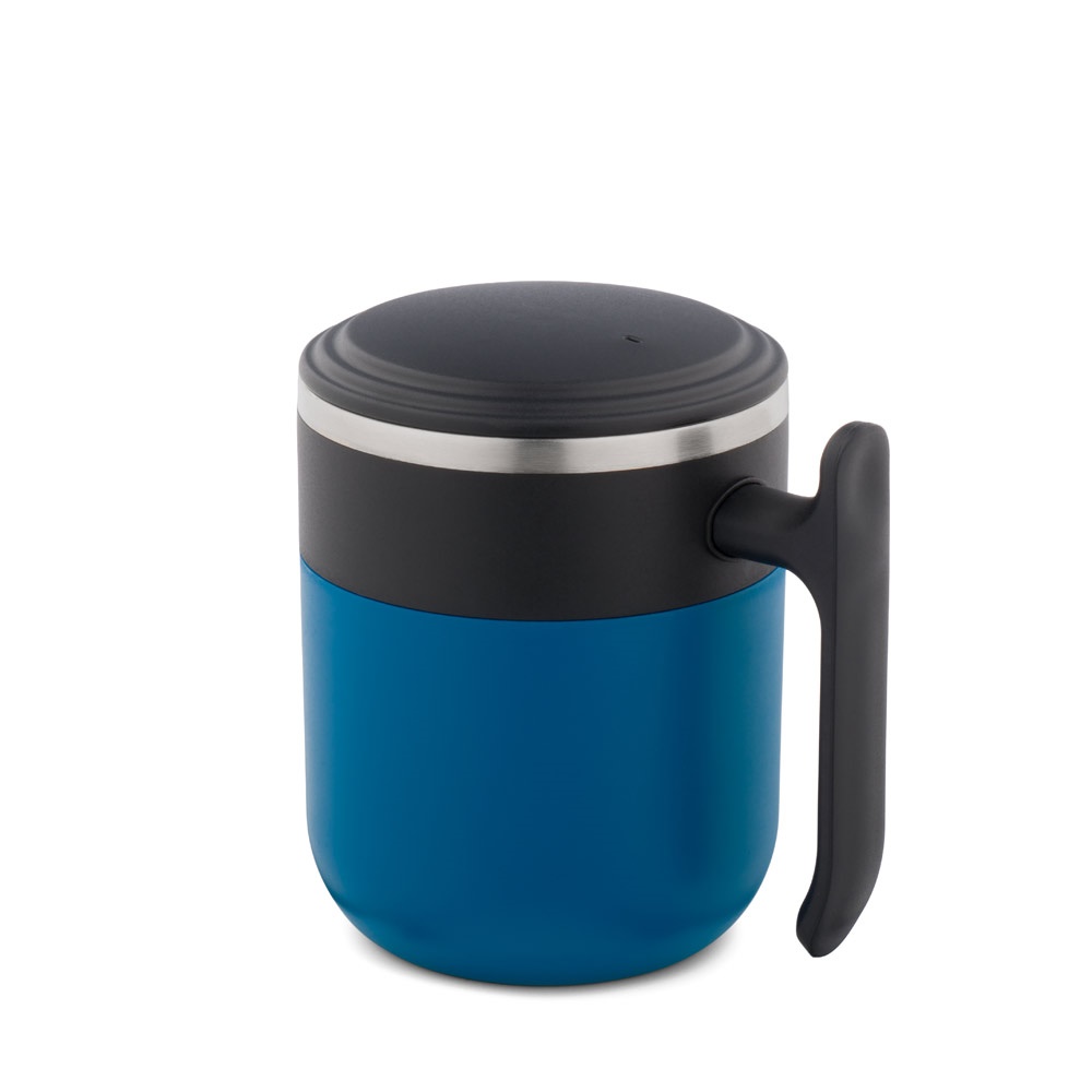 MALDINI. Mug de voyage avec paroi intérieure en acier inoxydable et finition mate, 400 ml