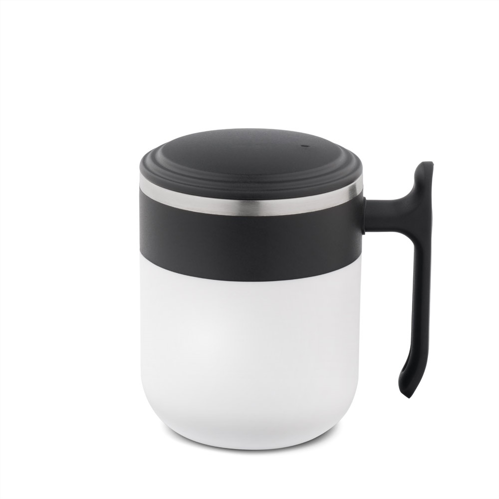 MALDINI. Mug de voyage avec paroi intérieure en acier inoxydable et finition mate, 400 ml