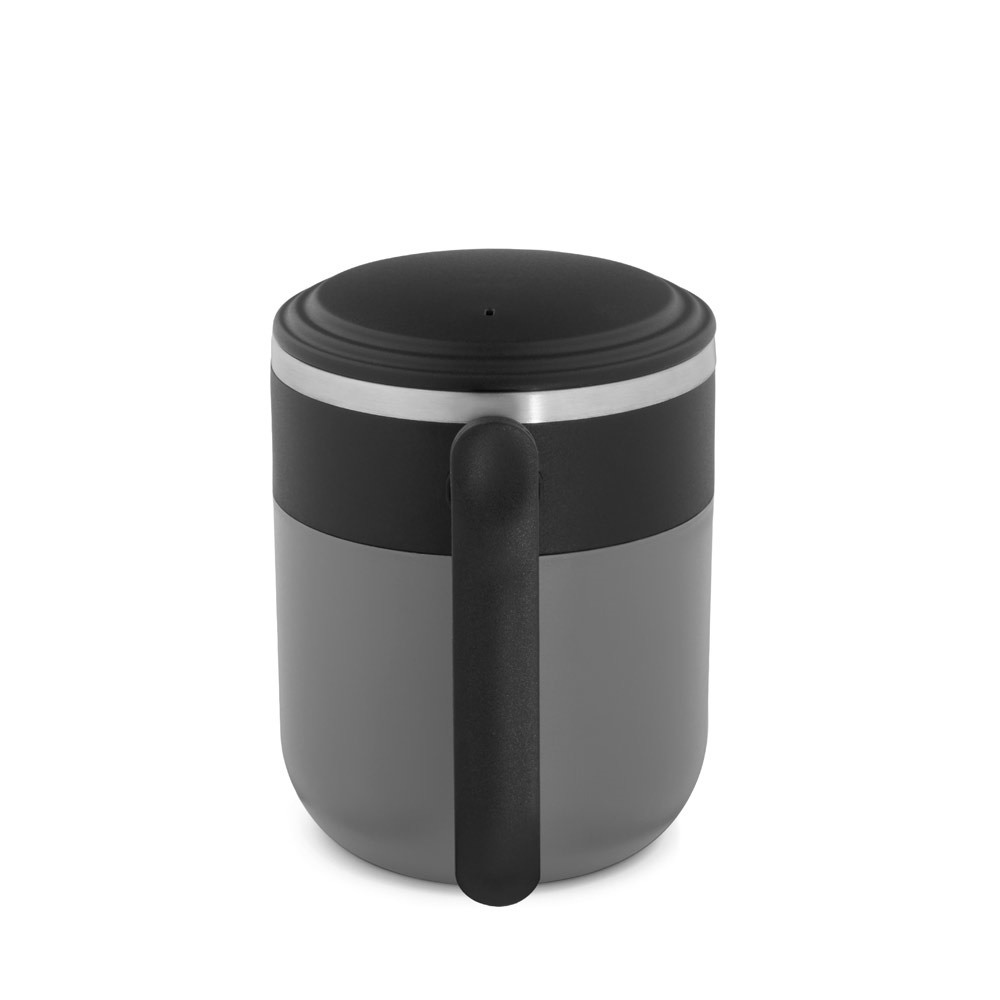 MALDINI. Mug de voyage avec paroi intérieure en acier inoxydable et finition mate, 400 ml