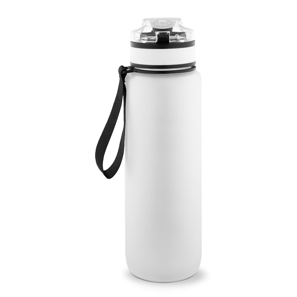 ERIKSSON. Bouteille en PET recyclé (100 % rPET), ornée de citations motivantes et d'indications horaires pour vous encourager à boire de l'eau et à rester hydraté tout au long de la journée