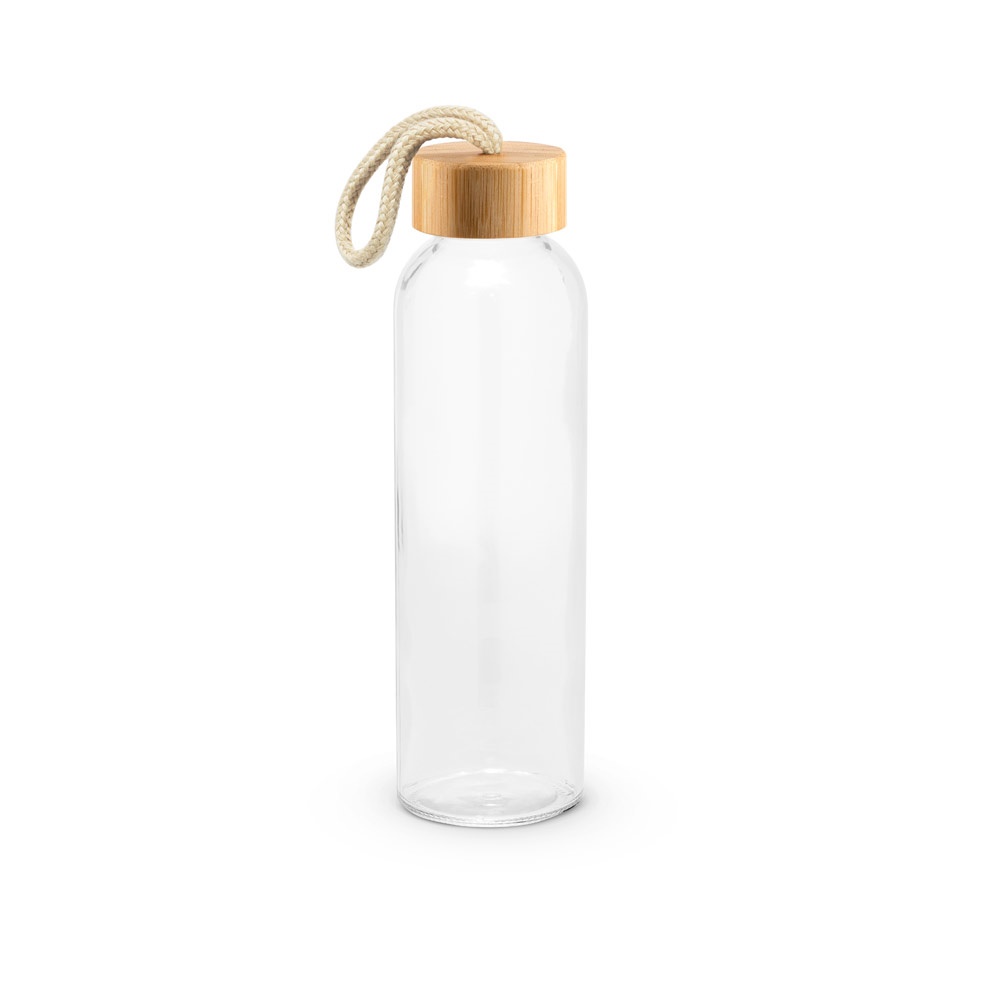 CROSBY. Bouteille en verre avec bouchon en bambou, 520 ml
