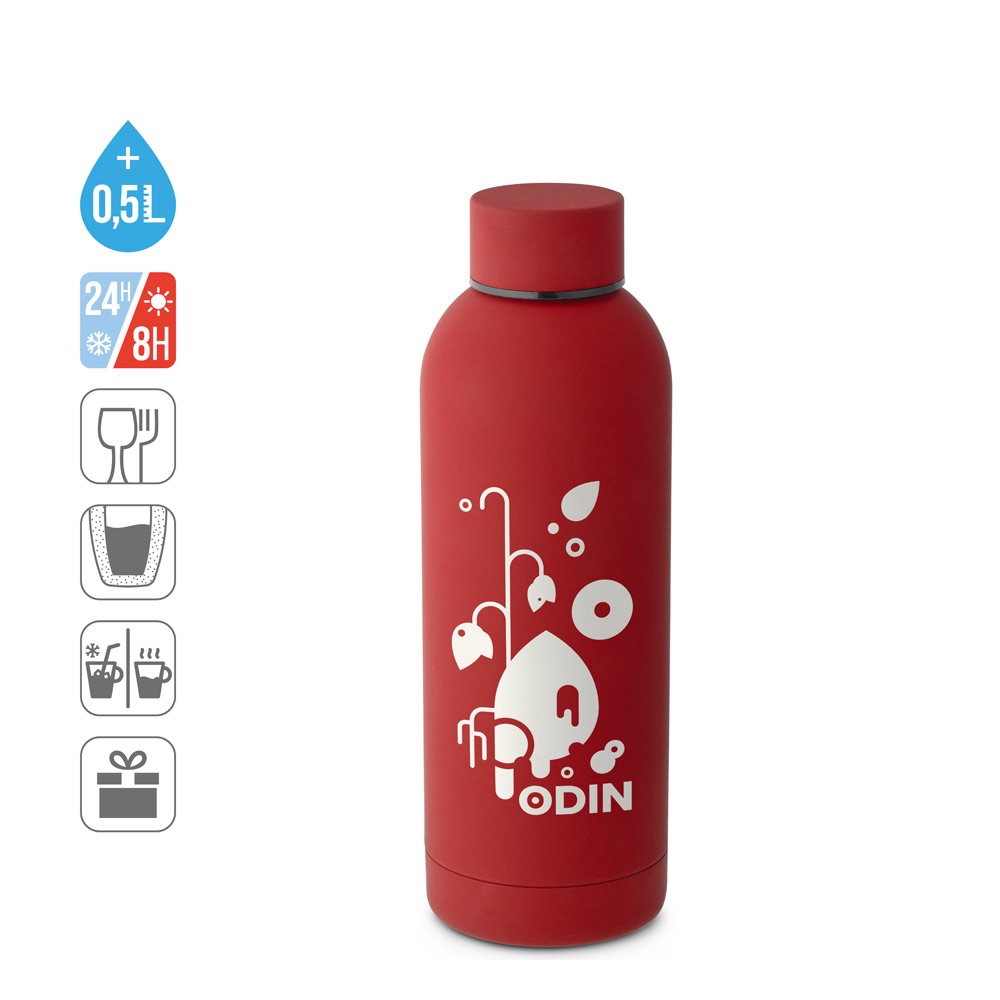 Vue 13 de ODIN. Bouteille en acier inoxydable (36% recyclée) avec double parois 550 mL