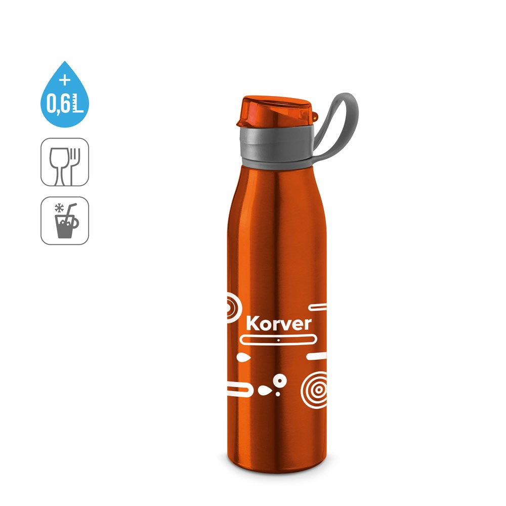 KORVER. Hliníková športová fľaša 650 ml