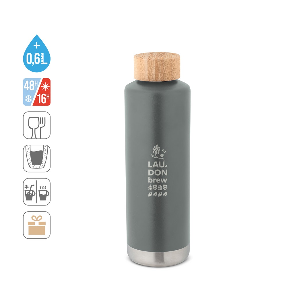 Vue 11 de NORRE BOTTLE. Bouteille en acier inoxydable (36% recyclée) avec double paroi isolée sous vide 640 mL