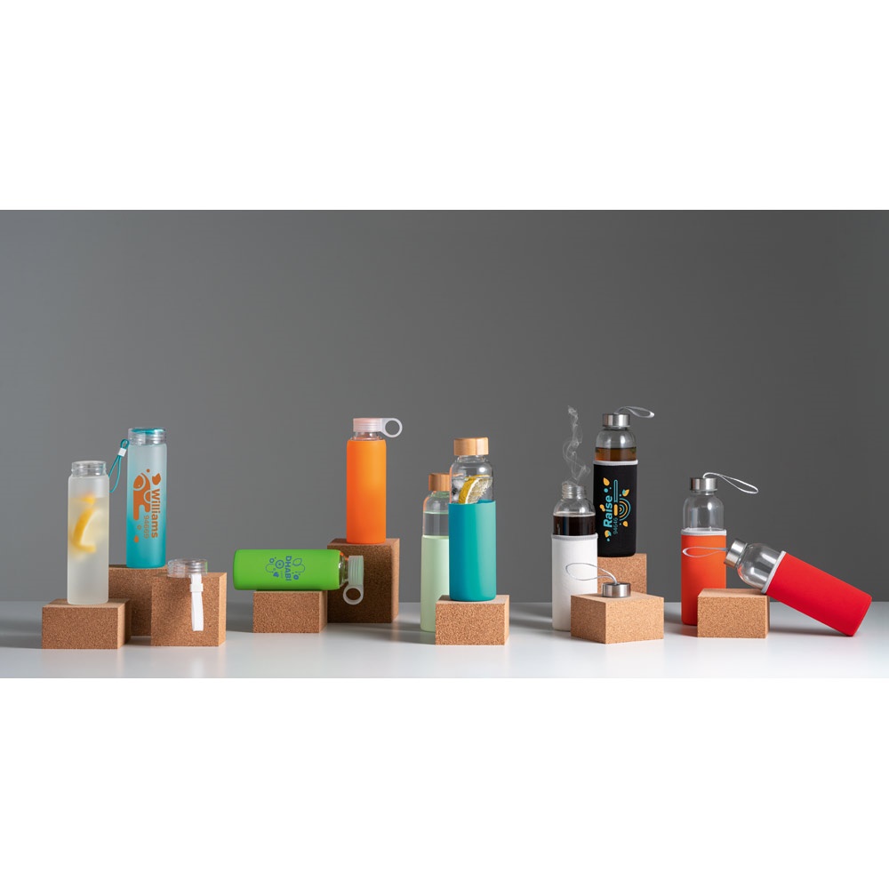 DHABI. Bouteille de sport en verre borosilicate 380 ml