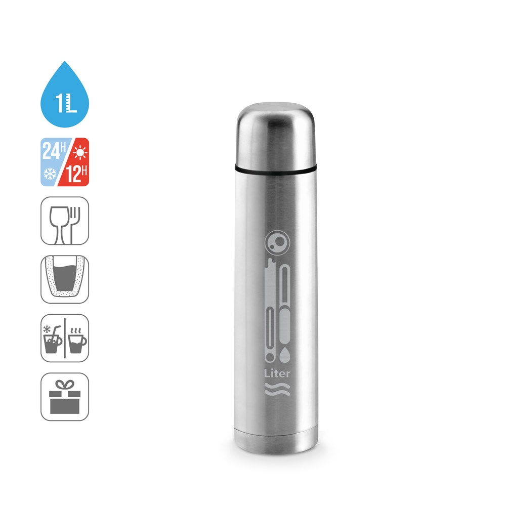 LITER. Termoska z nerezovej ocele 1000 ml