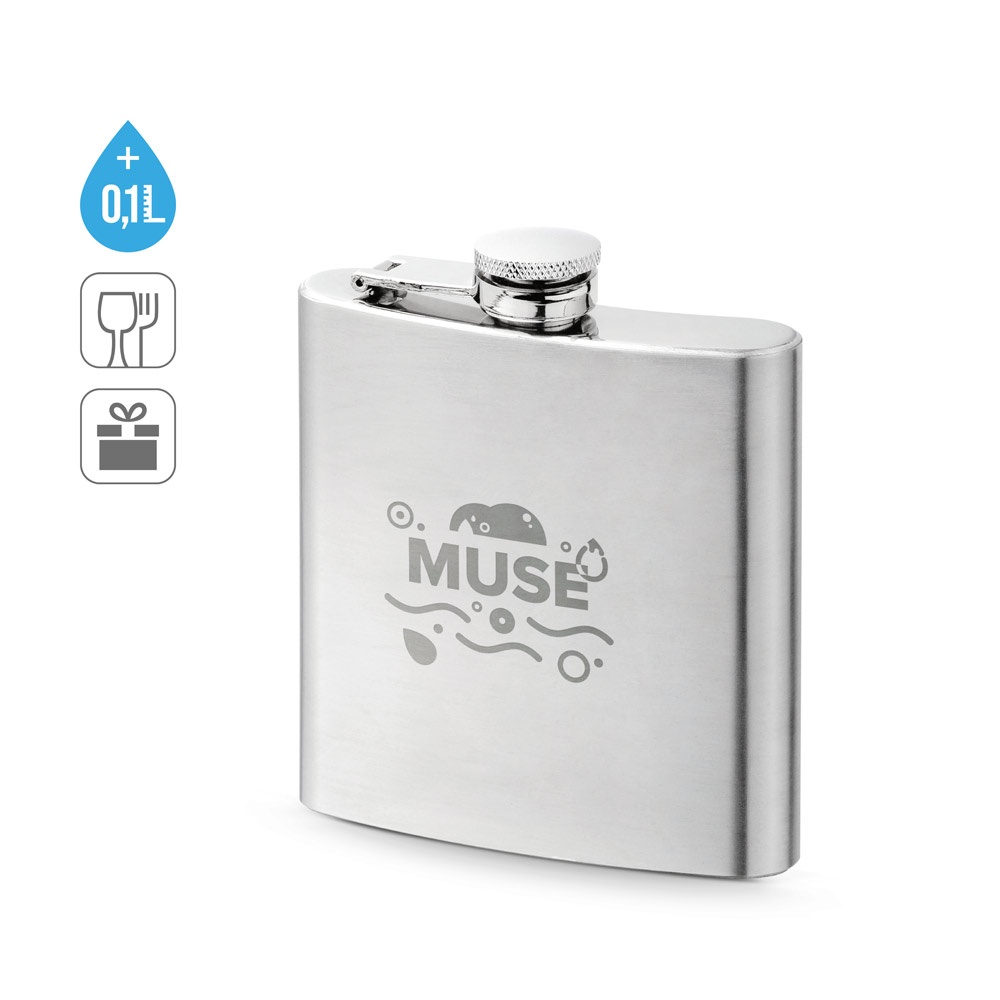 MUSE. Nerezová vrecková fľaša 180 ml