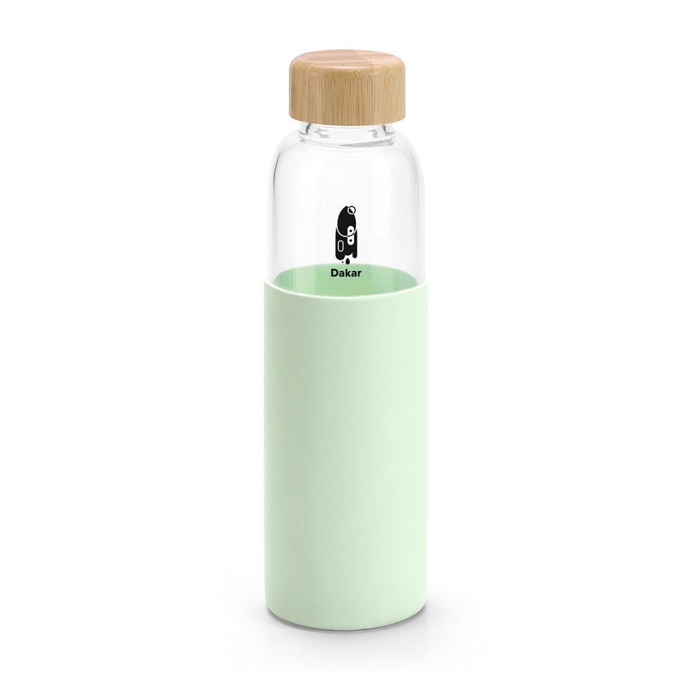 DAKAR. Bouteille 600mL en bambou et verre borosilicate