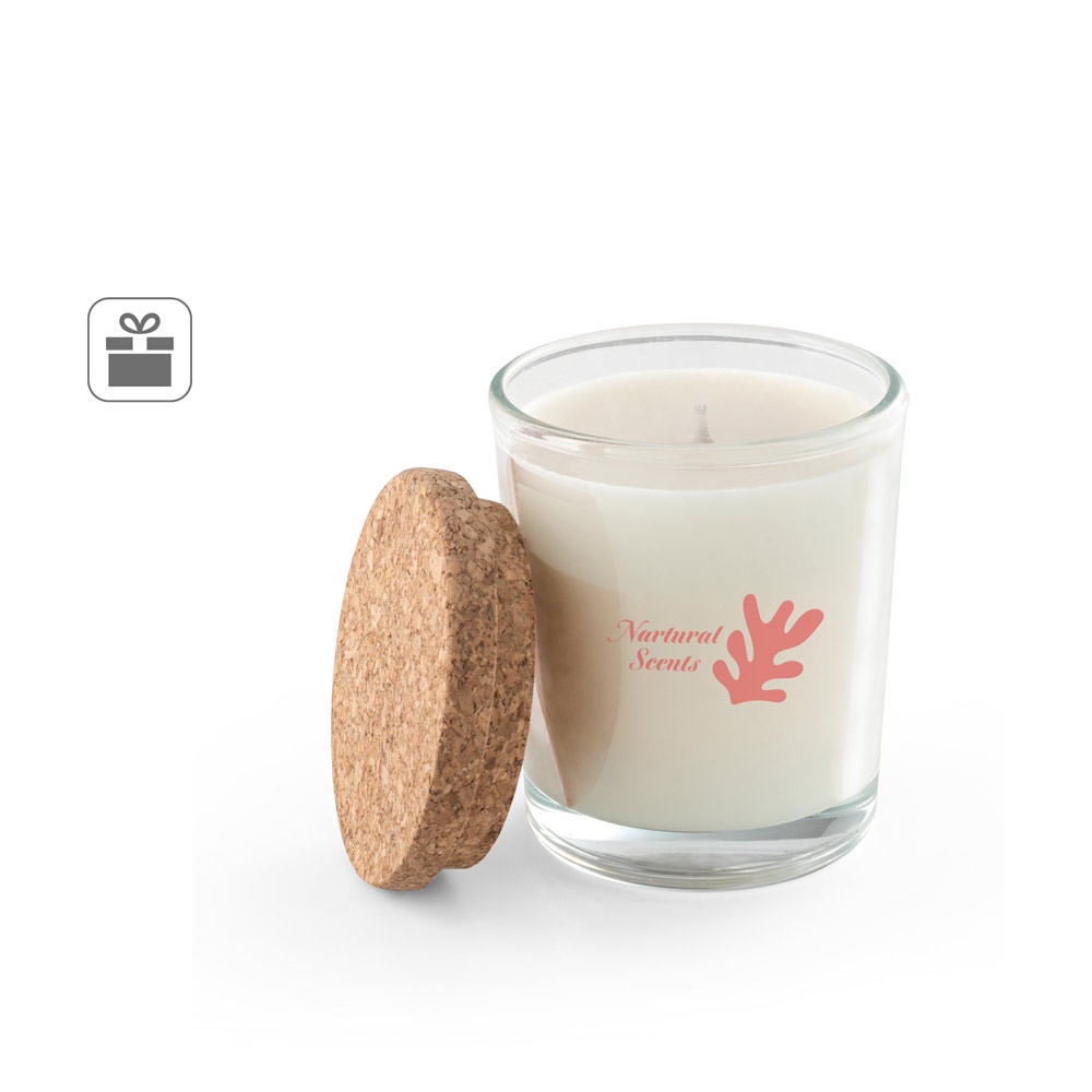 ZEN 80. Aromatická sviečka v sklenenom pohári s korkovým viečkom 80 g