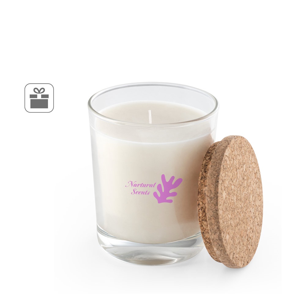 ZEN 180. Aromatická sviečka v sklenenom pohári s korkovým viečkom 180 g