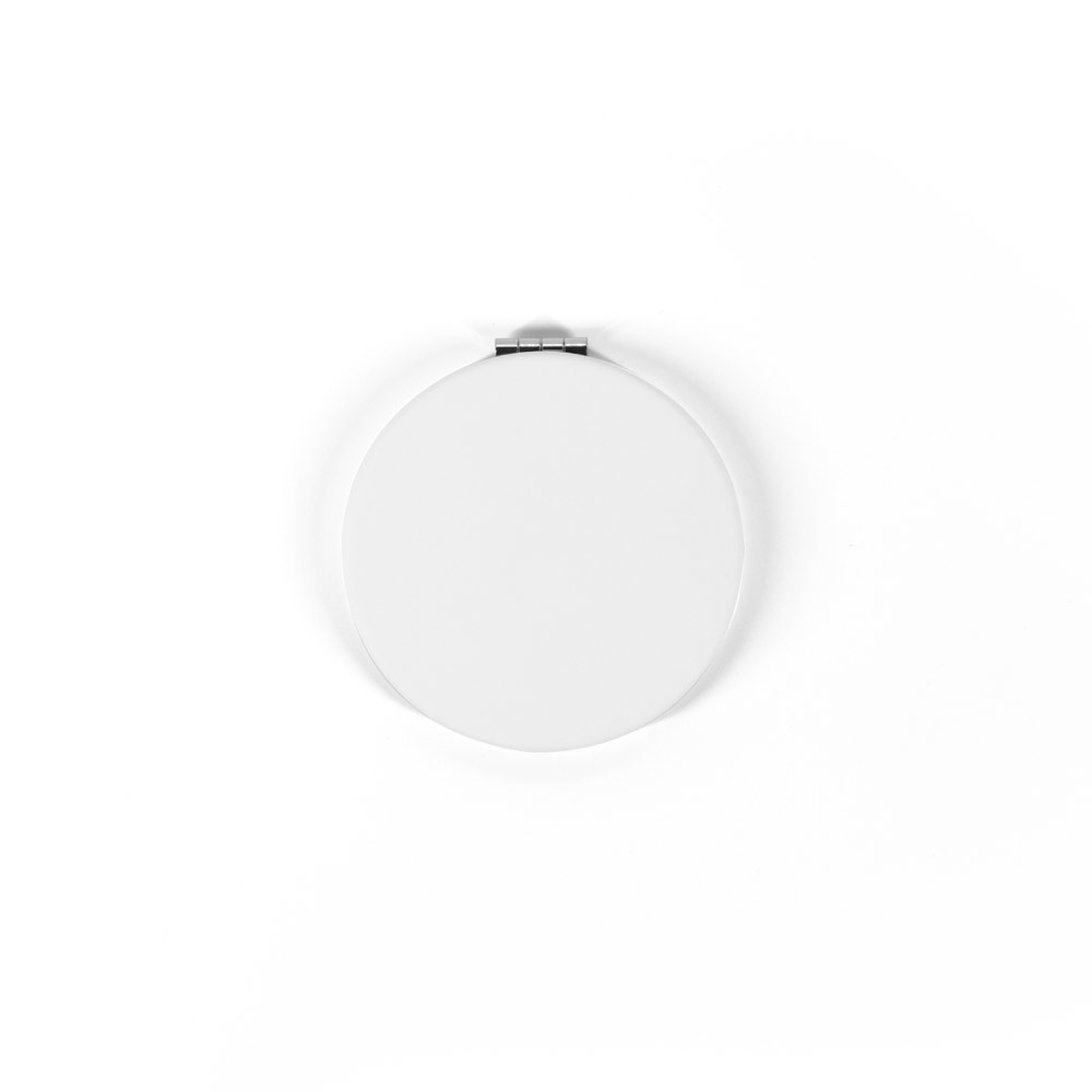 FREYA. Miroir rond double face avec extérieur en PU mat