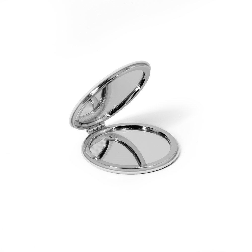FREYA. Miroir rond double face avec extérieur en PU mat