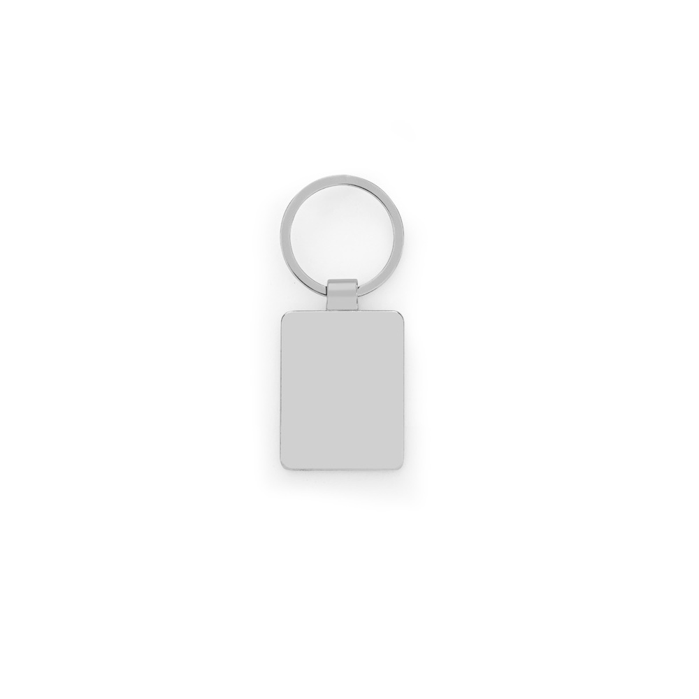GASTON RECTANGULAR. Porte-clés rectangulaire en zinc et bambou