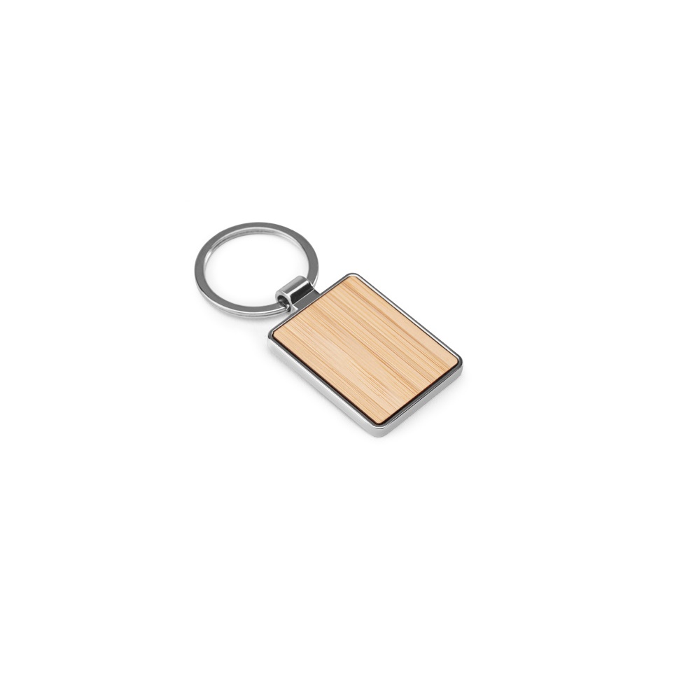 GASTON RECTANGULAR. Porta-chaves em ferro com formato retangular em zinco e bambu