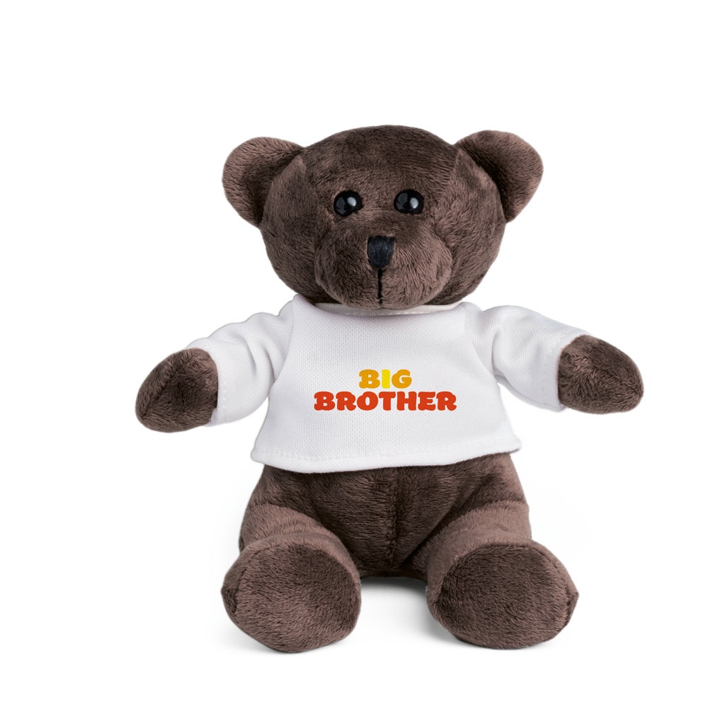 Vue 4 de GRIZZLY. Peluche "ours" avec t-shirt