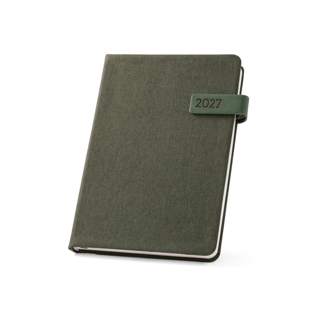 ANDRESEN A5. Agenda A5 em poliéster reciclado (100% rPET)