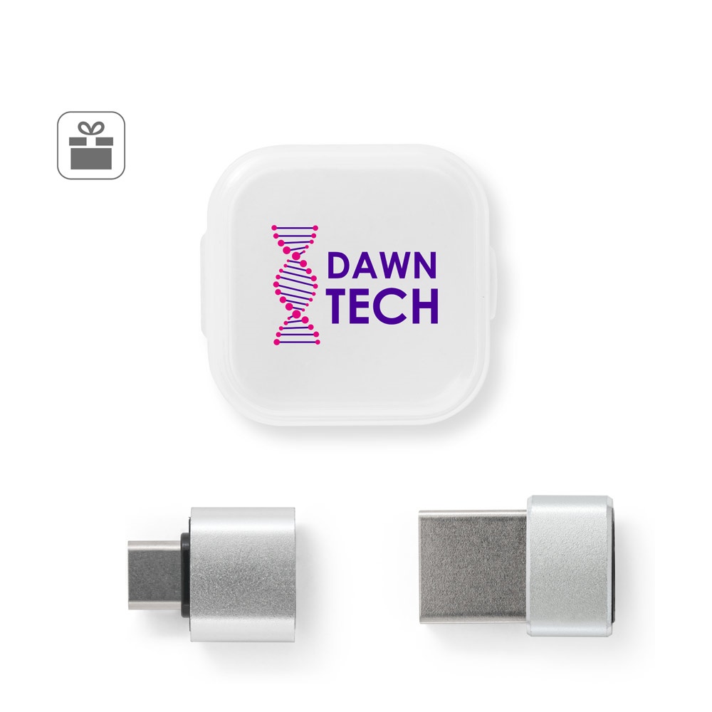 MINSKY. Set od 2 aluminijumska USB-A / USB-C adaptera