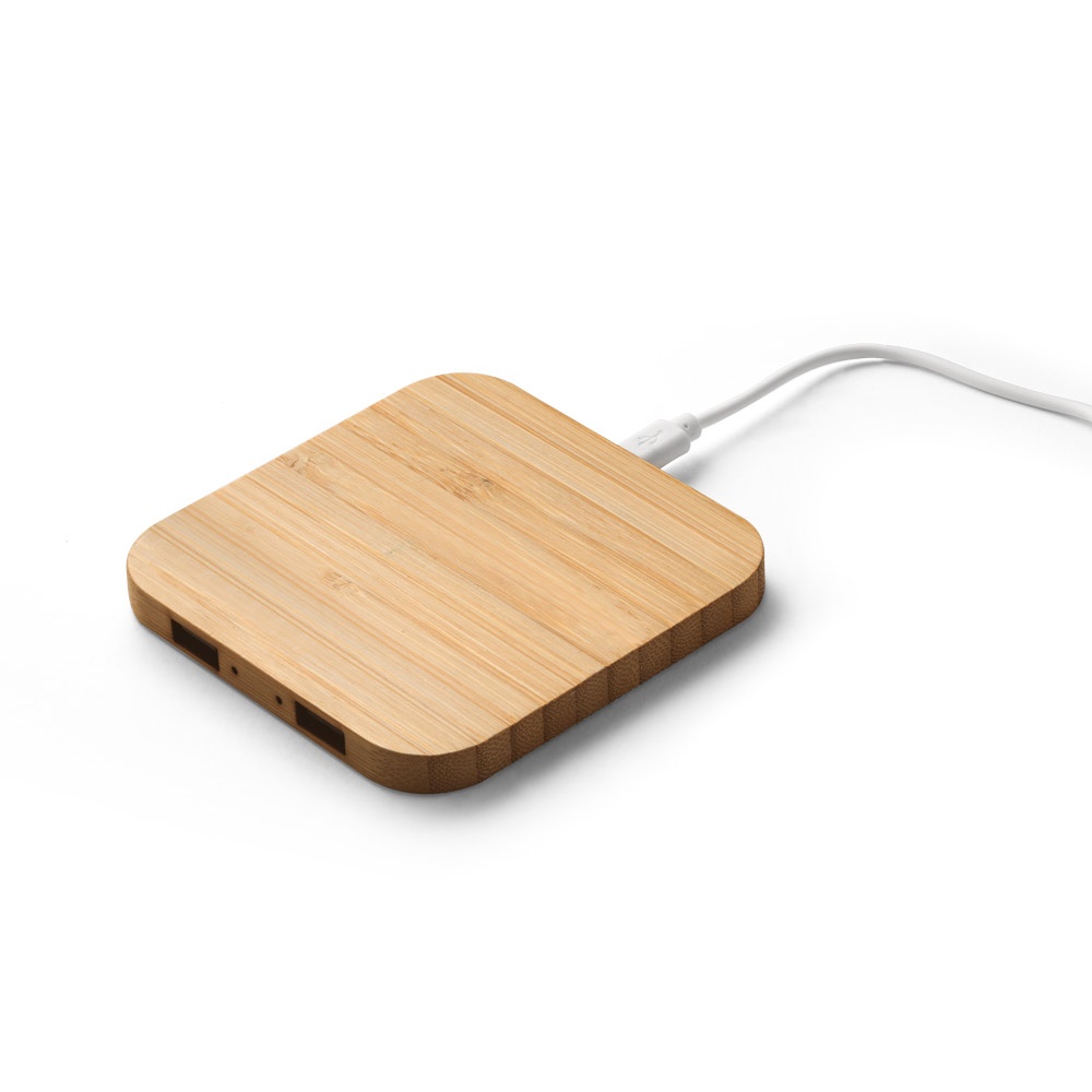 DALTON. Chargeur sans fil 15W superfast en bambou
