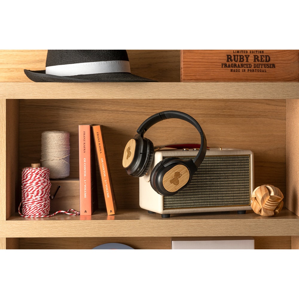 GOULD. Casque sans fil pliable avec autonomie de 5 heures en bambou et ABS