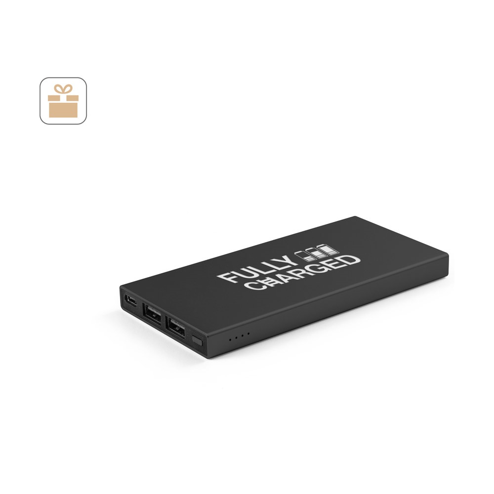 DOROTHY 5. Powerbanka s kapacitou 5 000 mAh vyrobená zo recyklovaného hliníka (100% rAL)