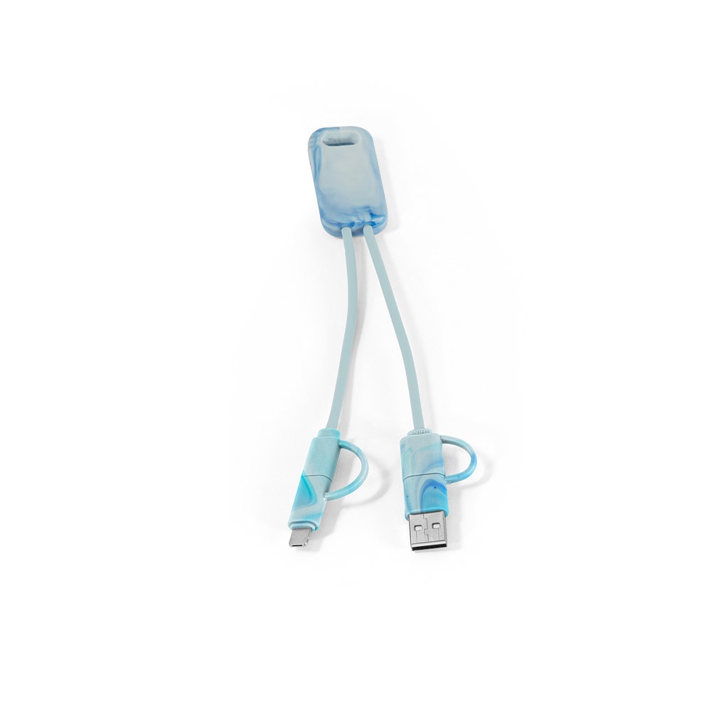 BERNERS. Câble USB 6-en-1 ultra-rapide en PET recyclé (100 % rPET)