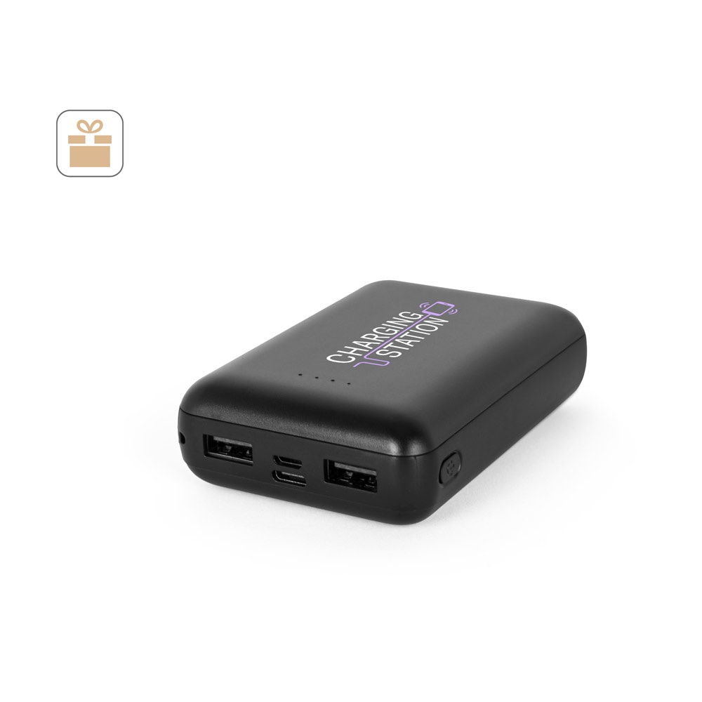 LEAKEY 10. Power banka 10 000 mAh zo recyklovaného ABS (100 % rABS)