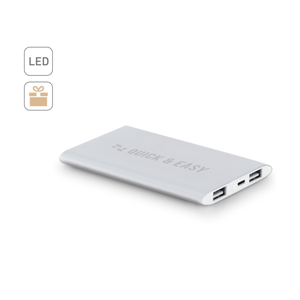 NOBEL. Prenosiva baterija kapaciteta 7'200 mAh od recikliranog hliníková (100% rAL)