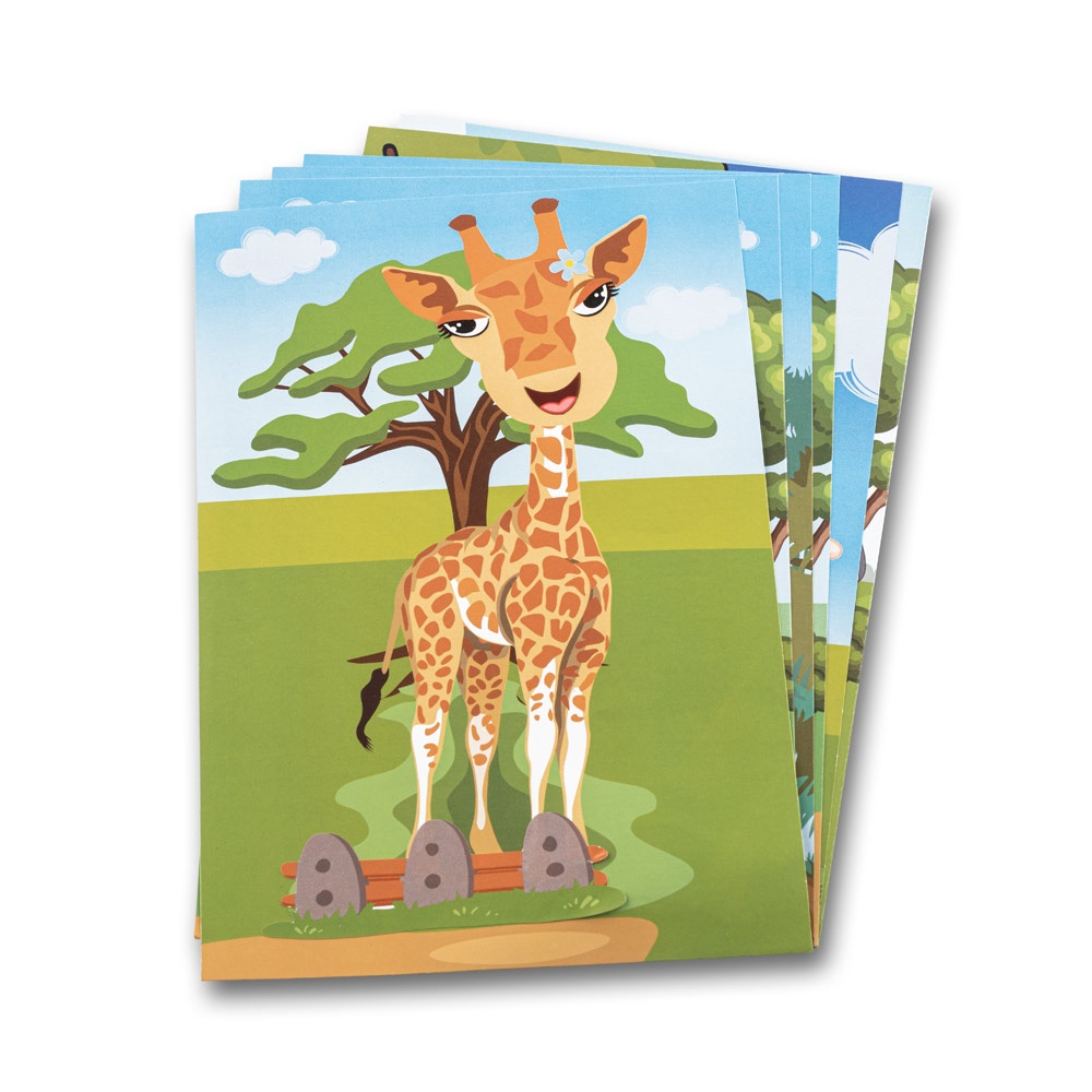 MADAGASCAR. Jeu d'autocollants avec six feuilles